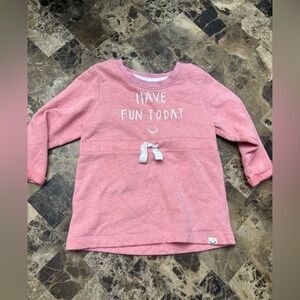 4/30$ H&M Pink Sweatshirt with Fun Print 12-18 months